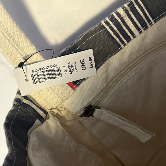 Aritzia Patriot Stripe Canvas Tote - O/S - Picture 5 of 11
